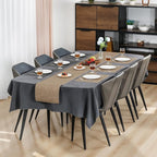 Myir JUN Placemats Dual Sided, Faux Leather Place Mats Set of 6 Indoor Placemat for Dining Table Outdoor Place Mat Manteles Individuales Square Non-Slip Washable Table Mats (Gray Beige, Set of 6)