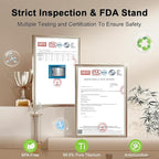 Titanium Cutting Board for Kitchen,Double Sided FoodGrade,Pure Titanium&Wheat Straw PP,Non-Toxic,Non-Slip,Dishwasher Safe,Ideal for Meat,Vegetables,Fruit