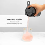 A Bar Above Black Hawthorne Strainer Cocktail, Bar Strainer Cocktail, with High-Density Spring, Mirrored Drink Strainer, Cocktail Strainer, for Boston Shakers and Mixing Glasses