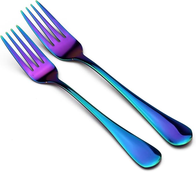 30-Piece 18/0 Stainless Steel Classical Flatware Set, Mirror Polishing Rainbow, Service for 6