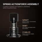 TIMEMORE 58mm Espresso Tamper - Stainless Steel & Aluminum Impact Tamper with Sound Feedback for Barista, Spring-Loaded Hand Tamper Tool Fits 58mm Portafilter (4 Springs Included)