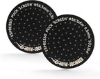 MHW-3BOMBER 58.5mm Espresso Puck Screen 2 Packs Metal Espresso Filter Reusable Coffee Filters for 58mm Portafilter Basket 0.8mm Thickness Titanium Coating Black FG7012-OS