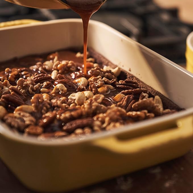 STAUB Ceramic Rectangular Baking Dish Set, Casserole Dish, 2-Piece, Citron