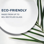 Corelle Vitrelle 18-Piece Service for 6 Dinnerware Set Triple Layer Glass and Chip Resistant, Lightweight Square Plates and Bowls Set, Timber Shadows