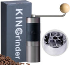 【Famous KOL Recommended】KINGrinder K1 Manual Hand Coffee Grinder with Straight Handle for French Press, Drip, Espresso with Assembly Consistency Stainless Steel Conical Burr Mill, 20-25g Capacity