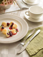 Matte Silverware Set, 18/10 Stainless Steel Satin Flatware, Modern Brushed Finish Cutlery, Dishwasher Safe & Durable, Built to Last (40-Piece, Marettimo Hammered)