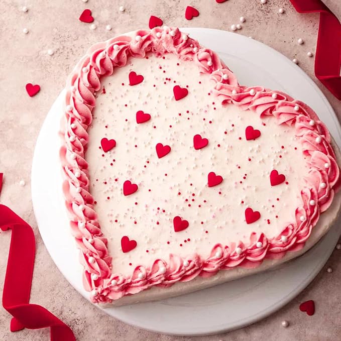 9 Inch Heart Shaped Cake Pan Set of 2, Aluminum,2 Inch Deep, Heat-Resistant Baking Cake Pan for Wedding, Party, Family Occasions, Chocolate, Bread. (9 x 2 Inch,Set of 2)