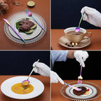 Matte Rainbow Flatware Set 20 Pieces, Stainless Steel Colorful Silverware Set, Titanium Plating Matte Rainbow Cutlery Set, Matte Rainbow Utensil Sets, Service Set for 4 (Matte Rainbow)