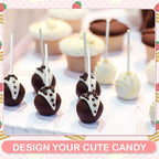 Umigy Electric Melting Chocolate Pot Gift Set Mini Fondue Fountain Pot Kit Chocolate Melting with DIY Mold and Accessories for Candy Christmas Milk Cheese Candy Home(Pink)