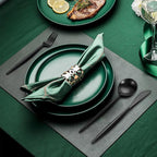 40 Pieces Matte Black Silverware Set, Stainless Steel Black Flatware Set for 8, Satin Finish Spoons and Forks Silverware Set, Black Cutlery Utensils Set, Dishwasher Safe