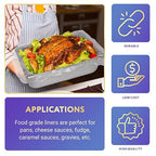 APQ Steam Table Pan Liners 24 x 17 for 1/2 Pan, Disposable Polyethylene Steam Pot Liners Pack of 250, Clear Cooking Liners 24x17, Durable Steam Bags Steamtable pan Liners for Caterers, Restaurants