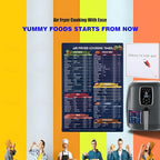 Easy Air Fryer Magnetic Cheat Sheet For Beginners and Expert Users, Air Fryer Cooking Time Magnet Sheet, Air Fryer Cooking Guide, Kitchen Gadgets,Air Fryer Accessories