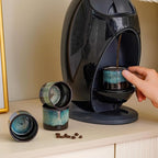 Espresso Cups Set of 2, Ceramic Espresso Cups, Expresso Shots Cups, 2.5oz Tea Cups, Demitasse Cups (2, full magic/full magic blue)