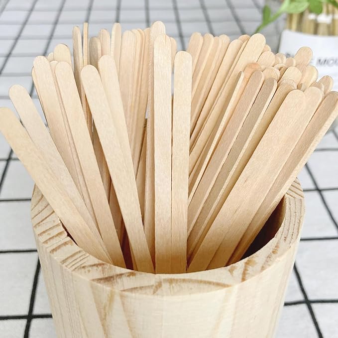 5.5inch Wooden Coffee Stirrers, 500 Count Disposable Stir Sticks for Coffee & Cocktails, Wooden Beverage Mixer with Smooth Ends, Swizzle Drink Sticks