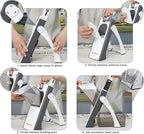 SupMaKin Upgrade Safe Mandoline Slicer, Multi Vegetable Chopper, Potato Slicer, Vegetables Slicer Onion Chopper Fry Cutter, Kitchen Chopping Artifact (GrayWhite)