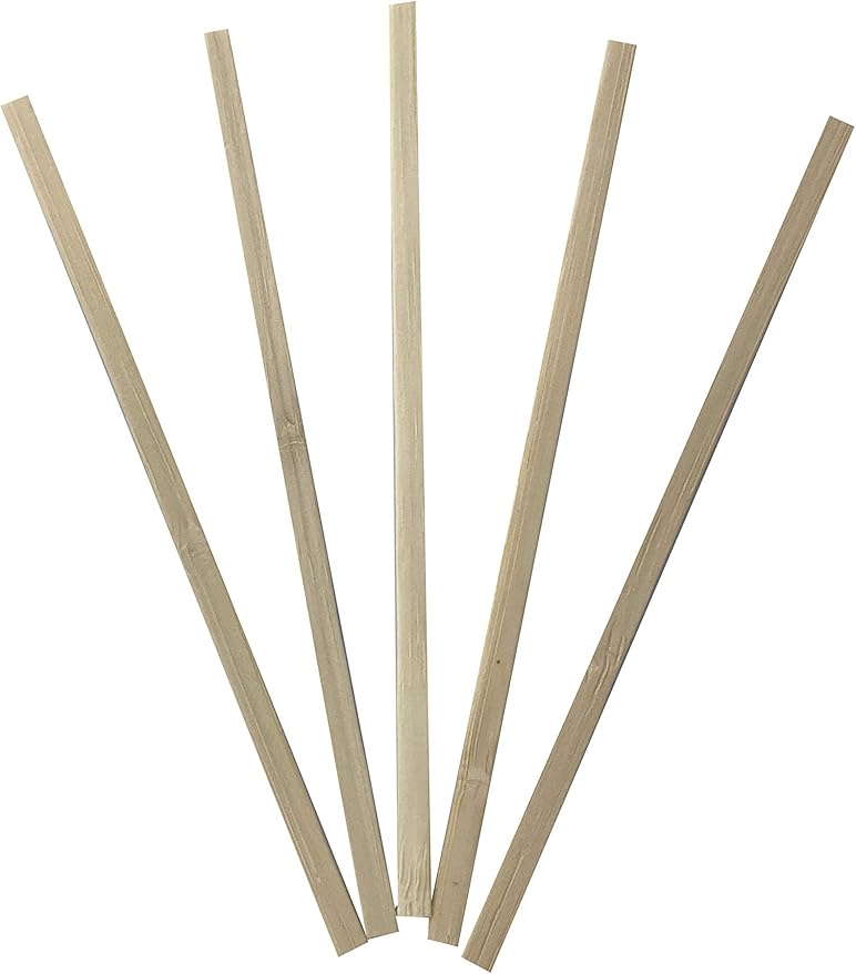 10,000 Count | KingSeal Bamboo Coffee Stirrers, Stir Sticks, 5.5 inches, Square End, 100% Renewable and Biodegradable - 10 Boxes x 1000 Stirrers