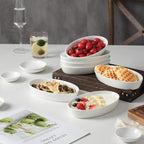 UIBFCWN Au Gratin Baking Dishes, 7.5''x4.5'' Ceramic Oval Baking Dish for Single Serving, Individual Casserole Dishes Oven Safe, Au Gratin Pans for Lasagna & Cobblers, 11.5oz, Set of 6