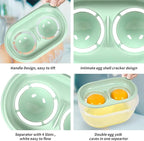 Egg White Separator with Egg Beater, Egg Separator for Raw Egg, Egg White Filter Storage Box Food Grade Level Kitchen Gadgets Egg Separator for Kitchen Cooking