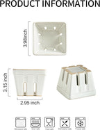 Gomakren Ceramic Berry Basket Set of 2, Square Fruit Bowl with Holes, Small Fruit Basket Containers for Kitchen Counter, Berries, Strawberry, Grape, Cherry, White