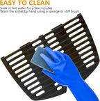 7645 Cooking Grid Grates for Weber Q200, Q220, Q2000, Q2400 Gas Grills, 53060001,BBQ Accessories for Weber Baby Q, Matte Cast Iron,2 Pack