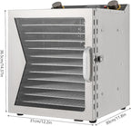 Commercial Food Dehydrator Machine, 800W Electric Dehydrator Machine with 12 Trays, Stainless Steel Dehydrater Biltong Maker for Herbs, Veggies, Fruits, Meat, Yogurt & Dog Treats