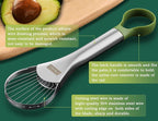 Avocado Slicer,Avocado Pit Remover Cutter/Peeler,Well Made Stainless Steel Avocado Slicer and Pitter Tool,Really Cutting Thin Slices,The Best Holiday Gifts