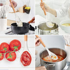 E-far Kitchen Utensils Set of 12, Silicone Cooking Utensils with Holder, Non-stick Cookware Friendly & Heat Resistant, Includes Spatula Tong Whisk Ladle Brush Slotted Turner Spoon (White)