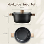 CAROTE Nonstick Soup Pot With Lid, 7.9Qt Non Stick StockPot Large Cooking Pot with Lid, Titanium - containing Soup Pot, Induction Compatible, PFOA/PFOS Free