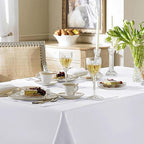 Fitable White Table Clothes for Rectangle Tables, 6 Pack - 90 x 132 Inch - Reusable and Elegant Tablecloths, Polyester Fabric Table Covers for Wedding, Party, Banquet, Formal Events