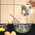 Funny Egg Yolk Separator, Ceramic Egg Yolk White Running Nose Separator Mug, Egg Divider Filter Tool, Household Kitchen Gadget Tools for Baking, Gag Gift Fun White Elephent Gift