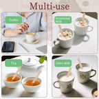 2200 Pcs Individually Wrapped Wooden Coffee Stirrers 5.5 Inch Disposable Cocktail Stir Sticks Wood Round End Stirrers for Hot Drinks Home Office Restaurant Bar
