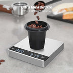 Mini Coffee Scale with Timer, Maestri House Rechargeable Espresso Scale, 2kg/0.1g Accurate Scale for Espresso and Pour-Over Coffee, Portable Digital Kitchen Scale with Automatic Timing-Silver