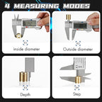 Electronic Digital Caliper, LCD | 0 to 6 inch inch/mm Conversion, Automatic Shutdown Function, Very Suitable for Home/Jewelry/DIY Measurement, etc