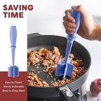 2Pcs Meat Chopper, Hamburger Grinder, Premium Heat Resistant Smasher for Ground Beef, Burger Grinder Nylon Potato Mix Tool-Purple