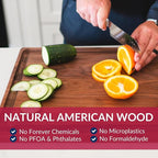 Walnut Wood Cutting Board - Made in USA - Reversible - by Virginia Boys Kitchens
