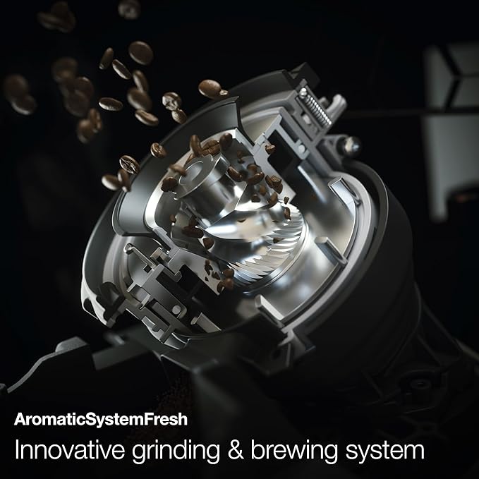 Miele CM 7750 CoffeeSelect Automatic Coffee Machine - OneTouch for Two, AromaticSystem, 10 individual profiles, DoubleShot, CupSensor, WiFi-compatible, automatic descaling, in Obsidian Black