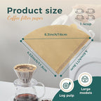 Cone Coffee Filter Papers, V02 Size, 100-Count Pack for Pour Over Coffee Makers (V02)