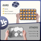 2 Pack 24 Cups Silicone Mini Muffin Pan with Metal Reinforced Frame Silicone Molds Cupcake Pans Tray Egg Bites Circle Cookie Molds Muffin Tin Tart Pans Baking Sheet Set for Breakfast Sandwiches