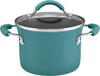Rachael Ray Cucina Hard Porcelain Enamel Nonstick Multi-Pot / Steamer Set, 3-Quart, Agave Blue - 16799