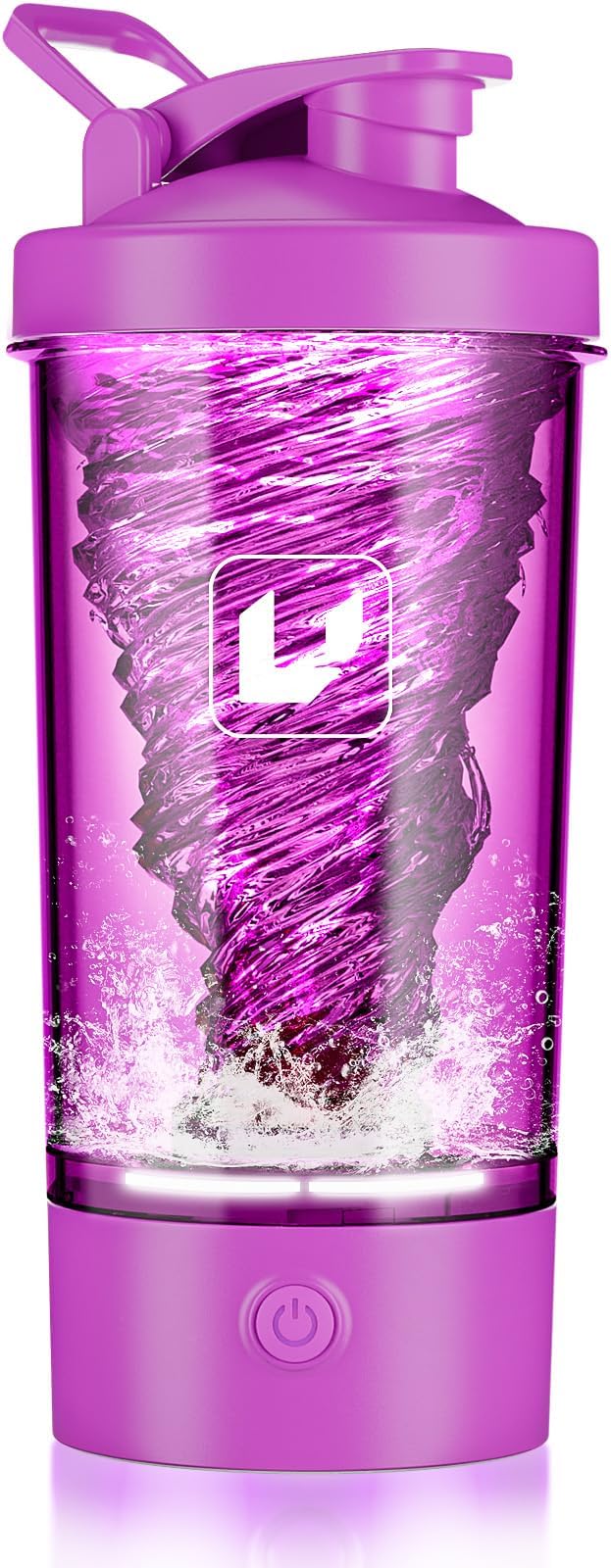 Electric Shaker Bottle USB C Rechargeable Protein Shaker Bottle Shaker cups for Protein Shakes Mixer with 24oz BPA Free Tritan Meal Replacement Shakes Made with Tritan Portable Blender Cup (Purple)