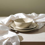 Stone Lain Orbit 4-Piece Salad Plate Set Stoneware, Beige