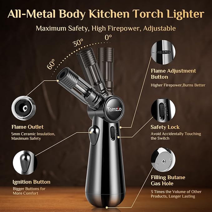 20PCS Whiskey Smoker Kit with Angle-Adjustable Metal Torch (No Butane) – 6 Flavors Natural Wood Chips, Anti-Burn Old Fashioned Cocktail Smoker Infuser Kit – Birthday Bourbon Gift for Men, Dad, Husband