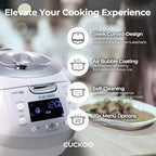 CUCKOO CRP-BHSS0609F 6-Cup (Uncooked) / 12-Cup (Cooked) Induction Heating Pressure Rice Cooker with Nonstick Inner Pot, 16 Menu Modes, Fuzzy Logic Tech, 3 Voice Guide, Auto Clean (White)