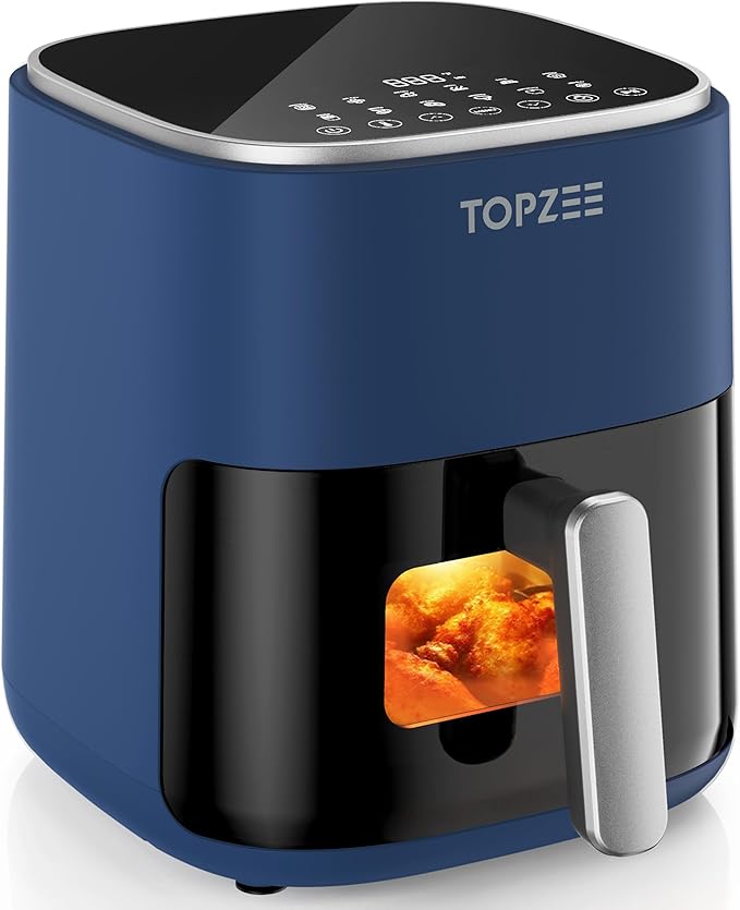 Air Fryer 12-in-1, Compact & Large 5.5-Qt Airfryer, 100-400℉ Precise Heat, 360°Hot Air Circulation, 95% Less Oil, Quick Easy Meals, Bake, Dry, Reheat, Frozen, Broil, Proof