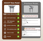 ComfortGrip™ Reusable K Cups – 4-Pack Stainless Steel Coffee Pods with Anti-Scald Silicone Lid, BPA-Free, Easy-Clean Filter – Compatible with Keurig 1.0 Only (Not for 2.0)