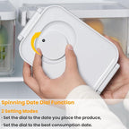 vacane 6 Pack Large Fruit Storage Containers for Fridge with Timing Knob, Produce Saver with Colanders, Lettuce Keeper Vegetable Food Fresh - Dishwasher Safe