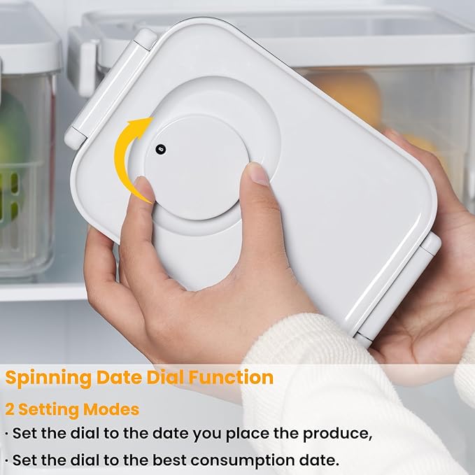 vacane Produce Saver, Fruit Storage Containers Produce Containers Berry Containers with Colanders, 3.8 Cup