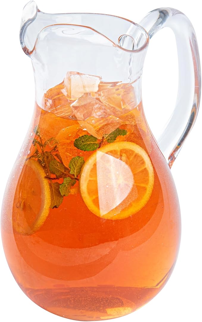 Bev Tek 57 Ounce Water Pitcher, 1 Heavy-Duty Water Jug - Dishwashable, Shatterproof, Clear Polycarbonate Beverage Serveware, For All Kinds Of Beverages - Restaurantware