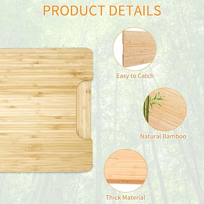 Bamboo Cutting Board for Breville BOV900BSS Smart Oven Air Fryer Pro, Countertop Convection Oven Accessories With Silicone Feet, Heat Resistance, Added Storage
