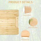 GCQ Bamboo Cutting Board for Breville BOV900BSS Smart Oven Air Fryer Pro Countertop Convection Oven, 18× 9.5 inches Toaster Oven Smart Oven Accessories With Heat Resistant Non-Slip Feet